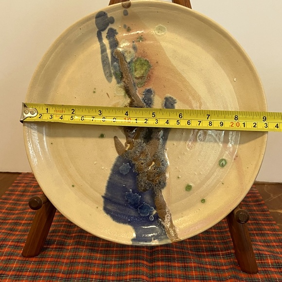 Earl Studio Pottery Plate With Warren Mackenzie Glaze. Marked EARL 1982 Vintage - Picture 4 of 5